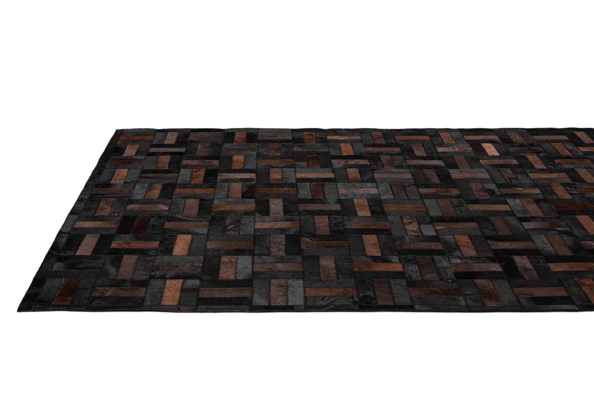 5' 3 x 8' 2 Cowhide - Patchwork Rug