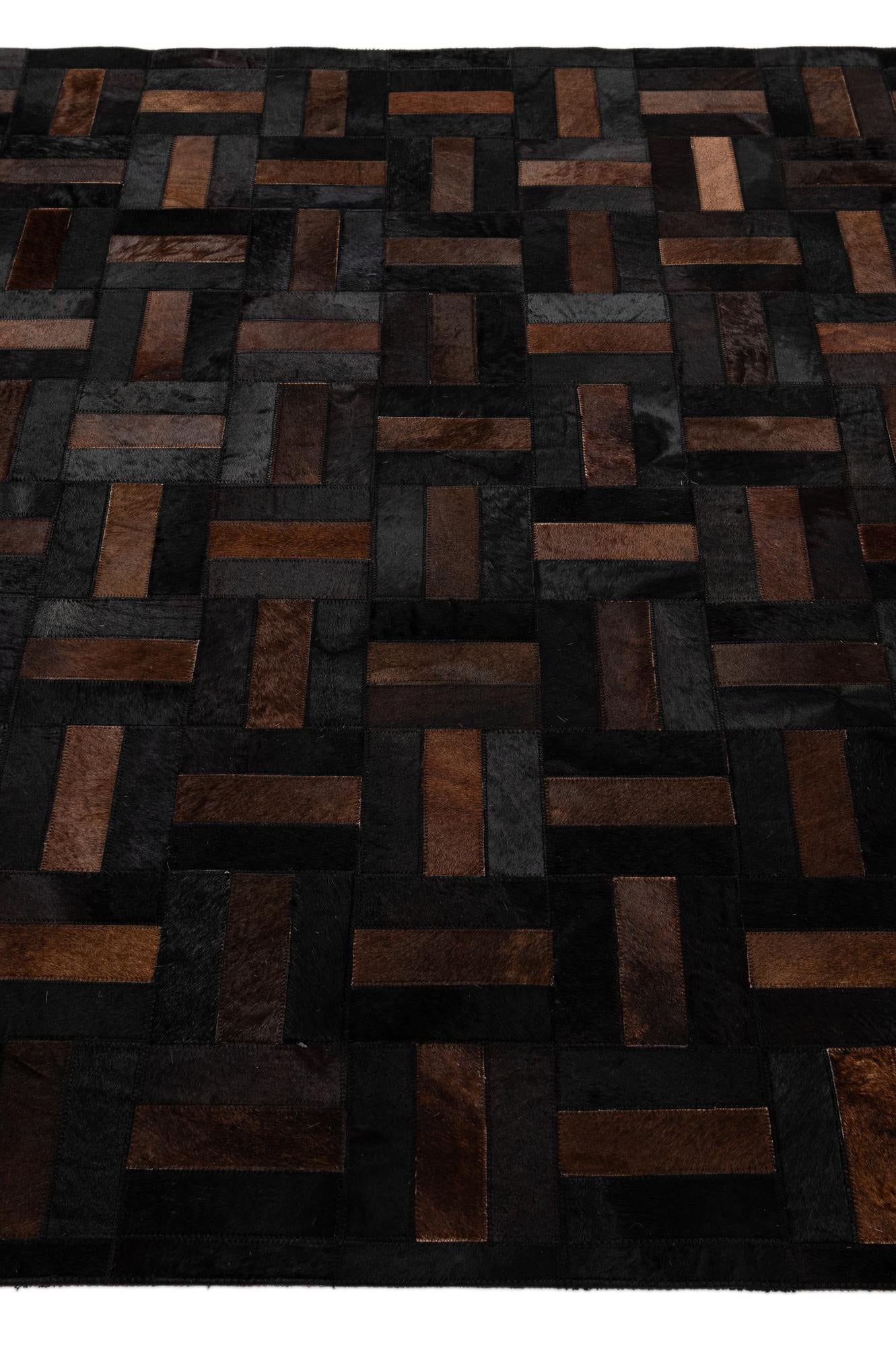 5' 3 x 8' 2 Cowhide - Patchwork Rug