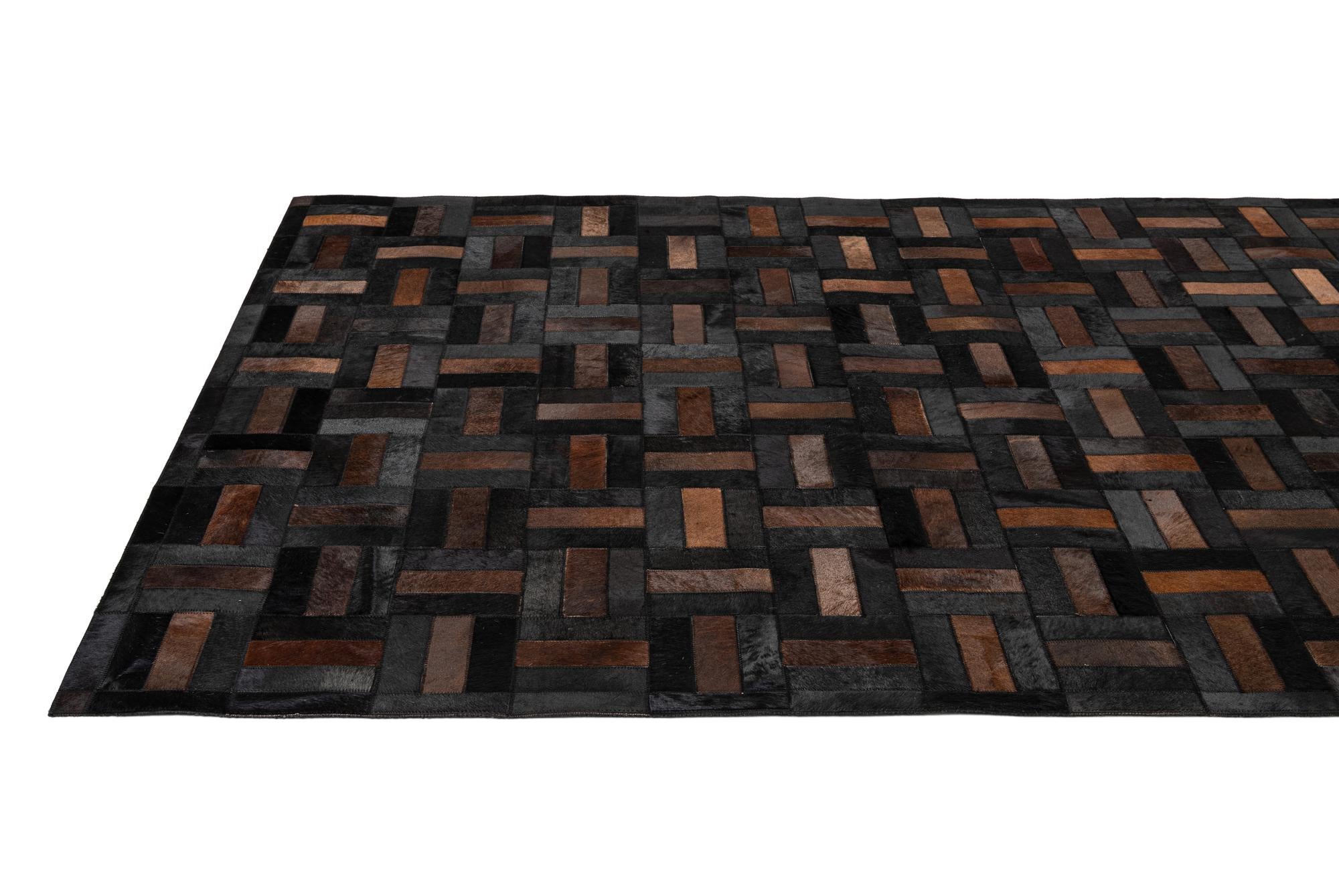 5' 3 x 8' 1 Cowhide - Patchwork Rug