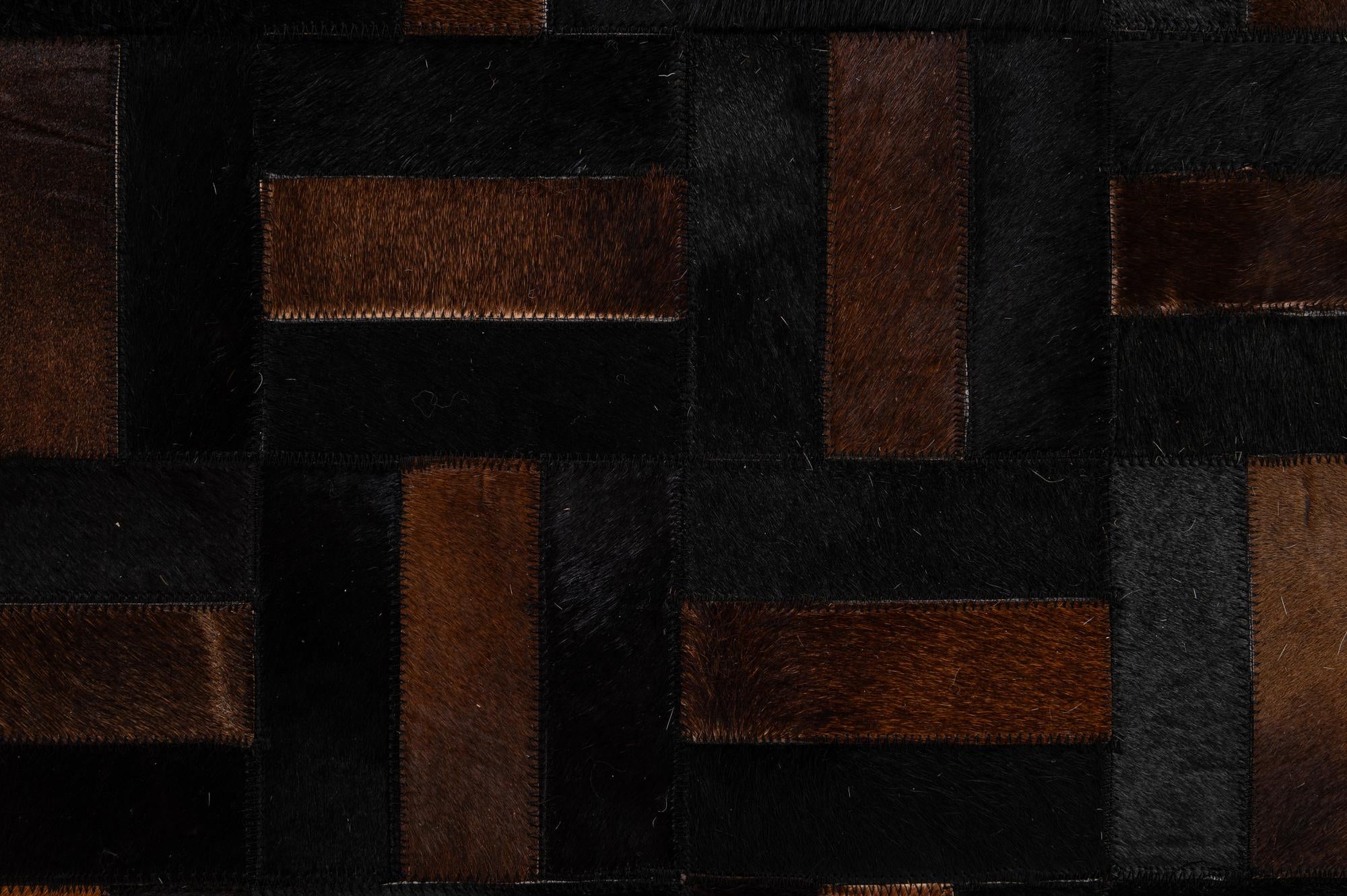 5' 3 x 8' 1 Cowhide - Patchwork Rug