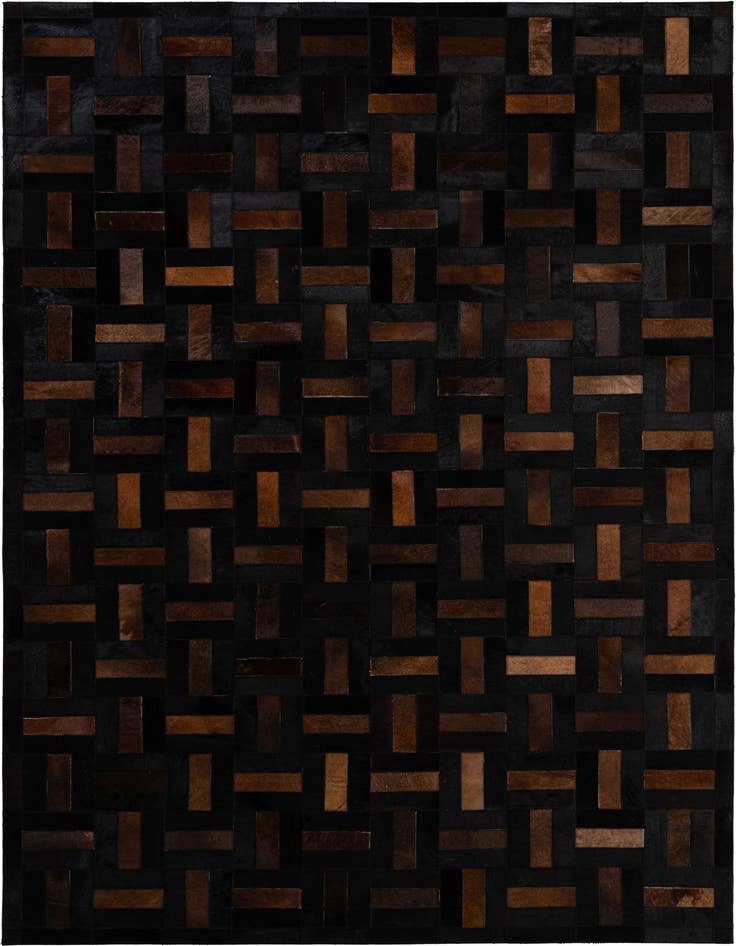 Detail image of 5' 3 x 8' 1 Cowhide - Patchwork Rug
