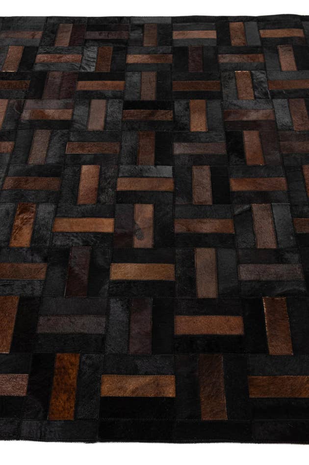 Detail image of 5' 3 x 8' 1 Cowhide - Patchwork Rug