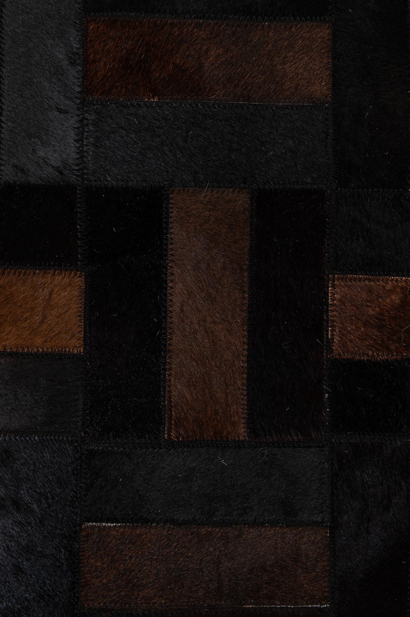 5' 3 x 8' 2 Cowhide - Patchwork Rug