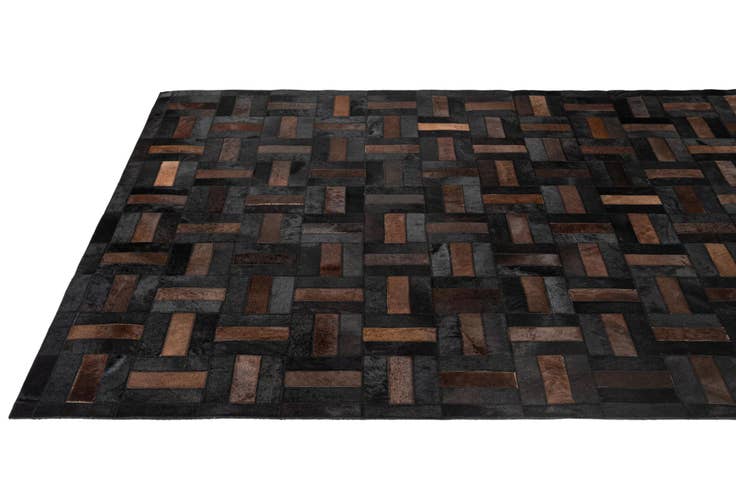 Detail image of 5' 2 x 8' 1 Cowhide - Patchwork Rug