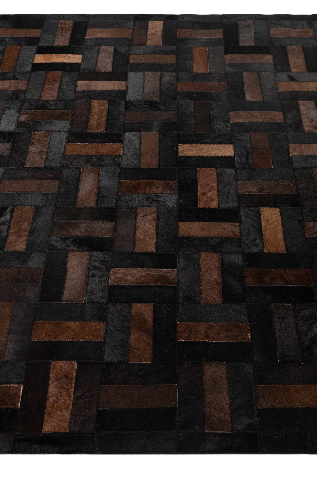 5' 2 x 8' 1 Cowhide - Patchwork Rug