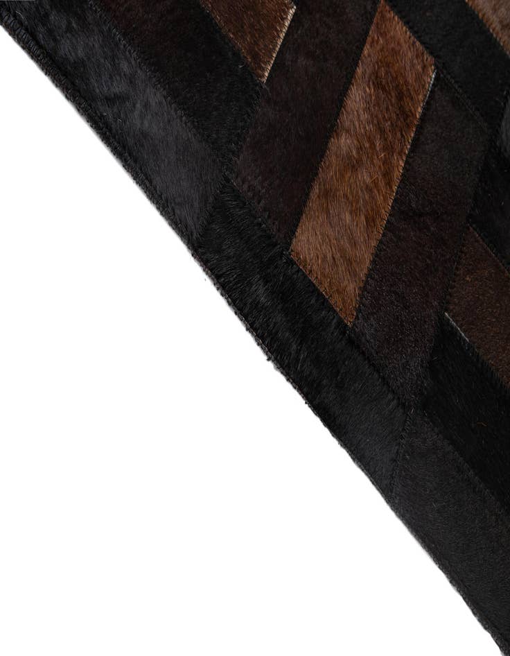 Detail image of 5' 2 x 8' 1 Cowhide - Patchwork Rug