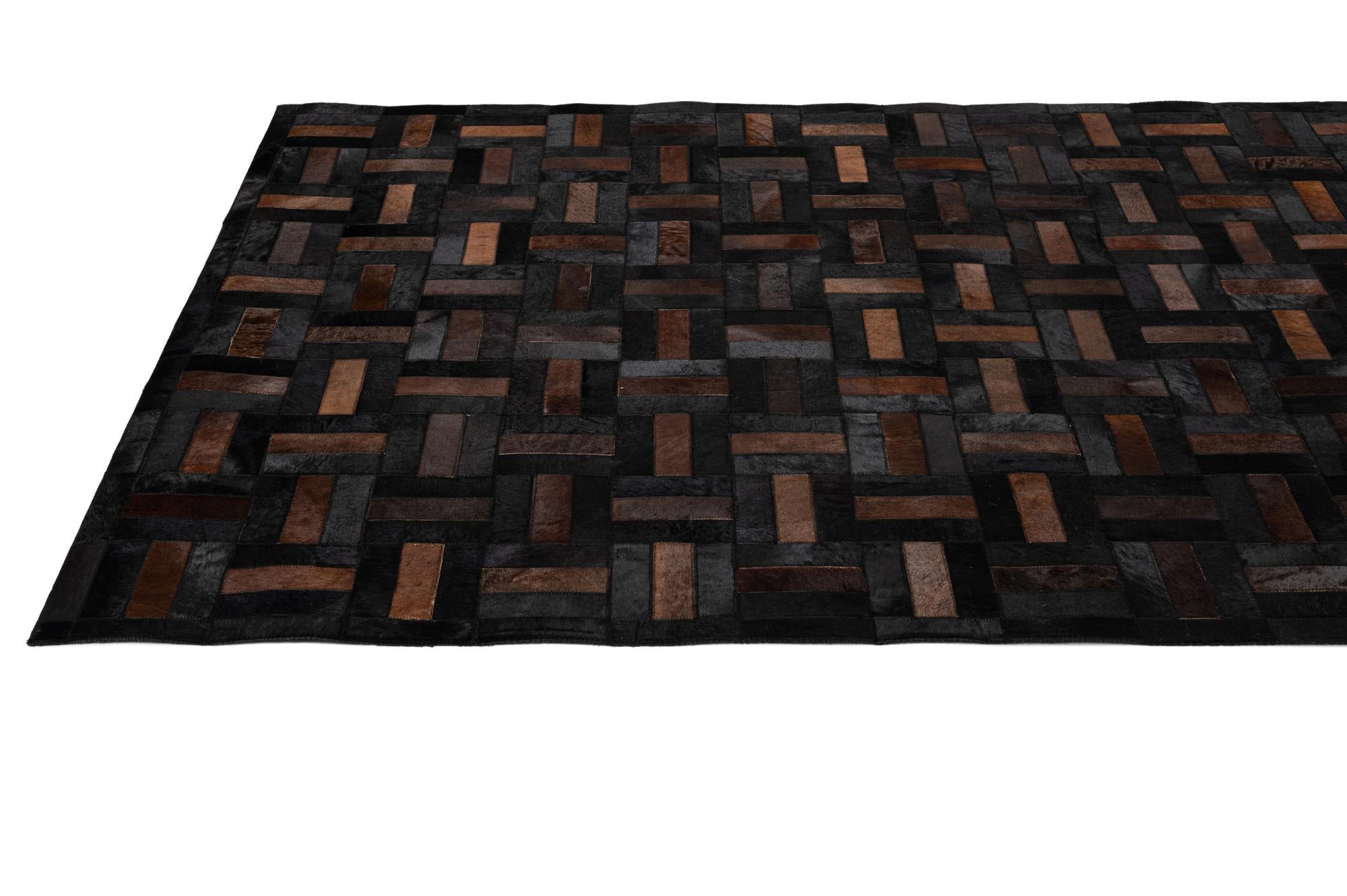 5' 3 x 8' 1 Cowhide - Patchwork Rug