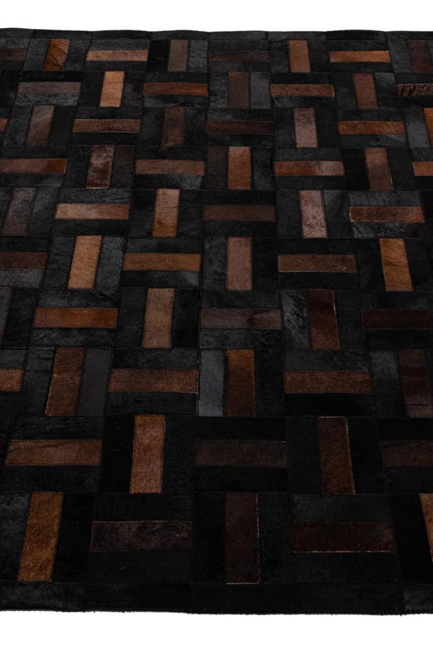 Detail image of 5' 3 x 8' 1 Cowhide - Patchwork Rug