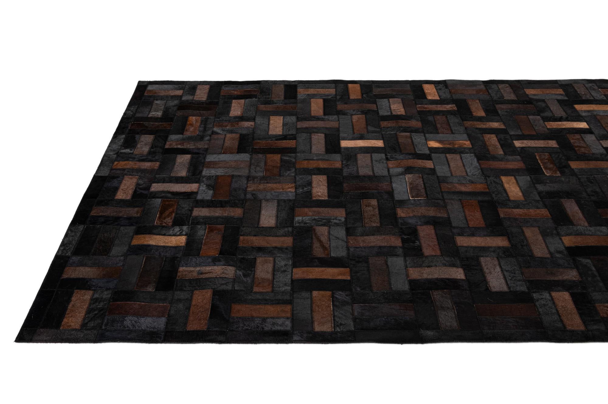 5' 3 x 8' 1 Cowhide - Patchwork Rug