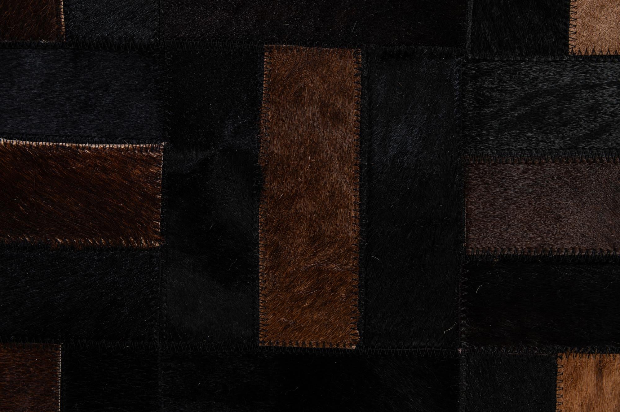 5' 3 x 8' 1 Cowhide - Patchwork Rug