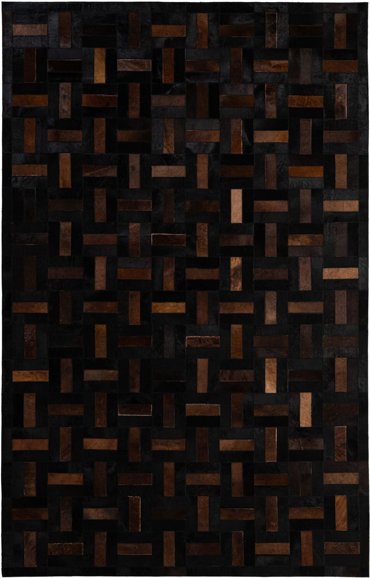 5' 3 x 8' 1 Cowhide - Patchwork Rug
