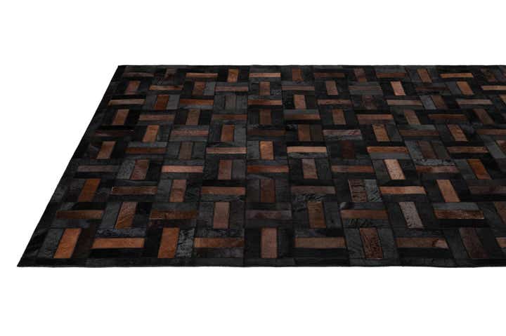 5' 3 x 8' 2 Cowhide - Patchwork Rug