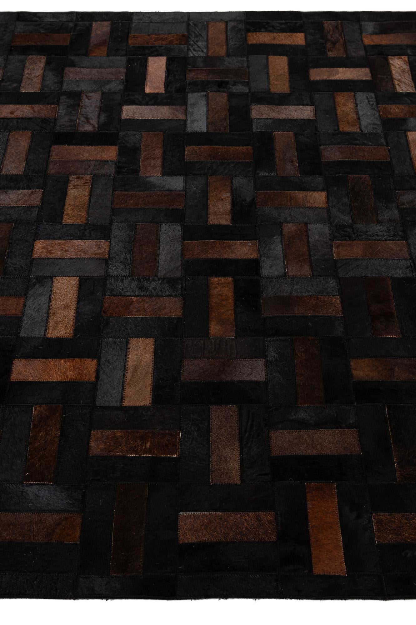 5' 3 x 8' 2 Cowhide - Patchwork Rug