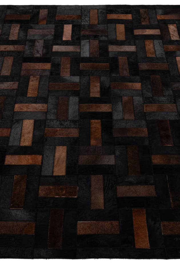 Detail image of 5' 3 x 8' 2 Cowhide - Patchwork Rug