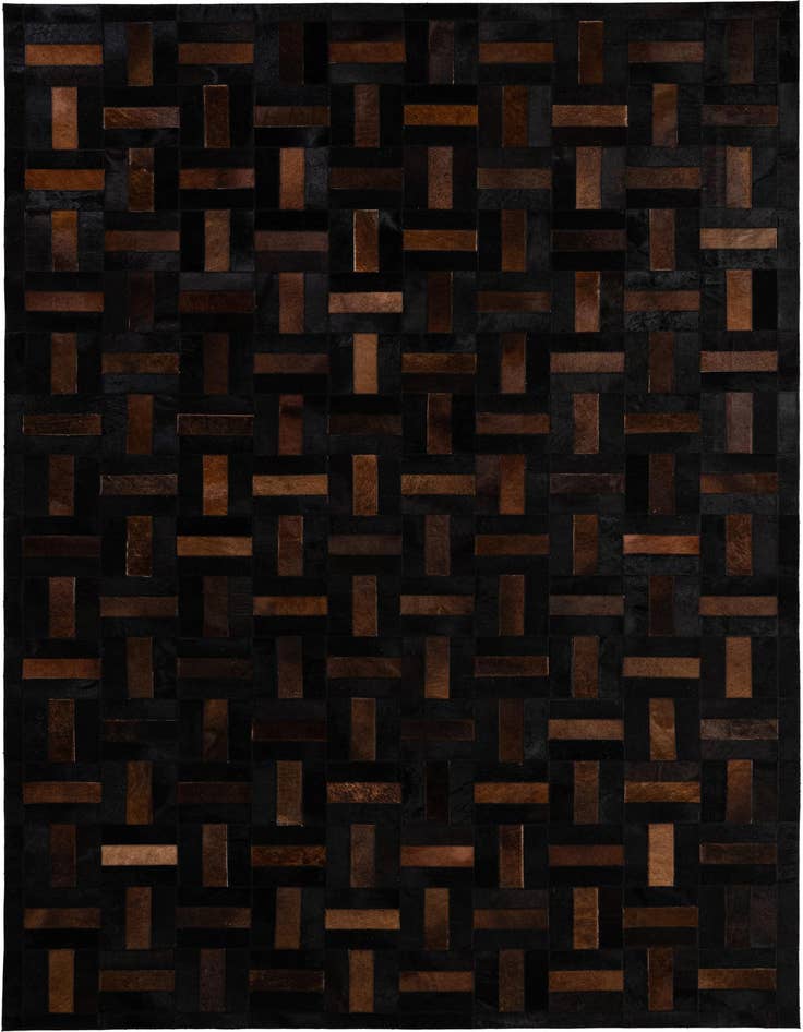 Detail image of 5' 3 x 8' 2 Cowhide - Patchwork Rug