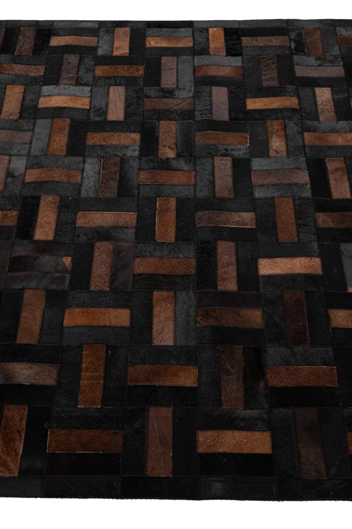 5' 3 x 8' Cowhide - Patchwork Rug