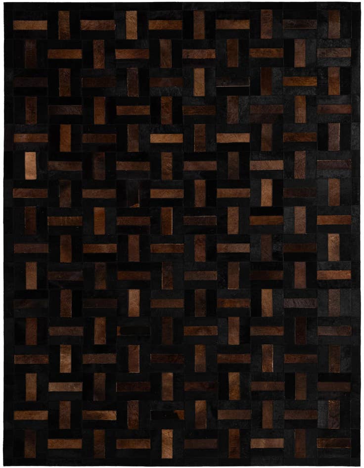 Detail image of 5' 3 x 8' Cowhide - Patchwork Rug