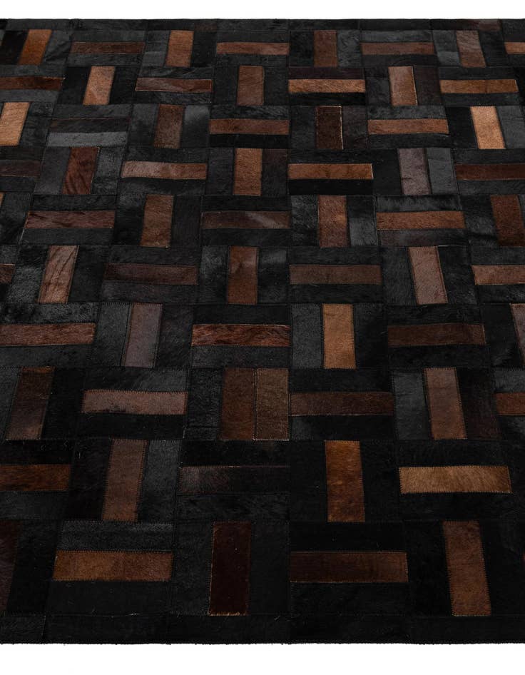 Detail image of 5' 3 x 8' 2 Cowhide - Patchwork Rug