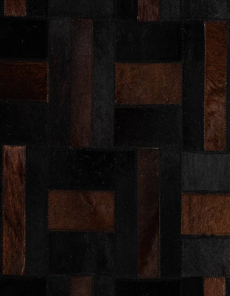 Detail image of 5' 3 x 8' 2 Cowhide - Patchwork Rug