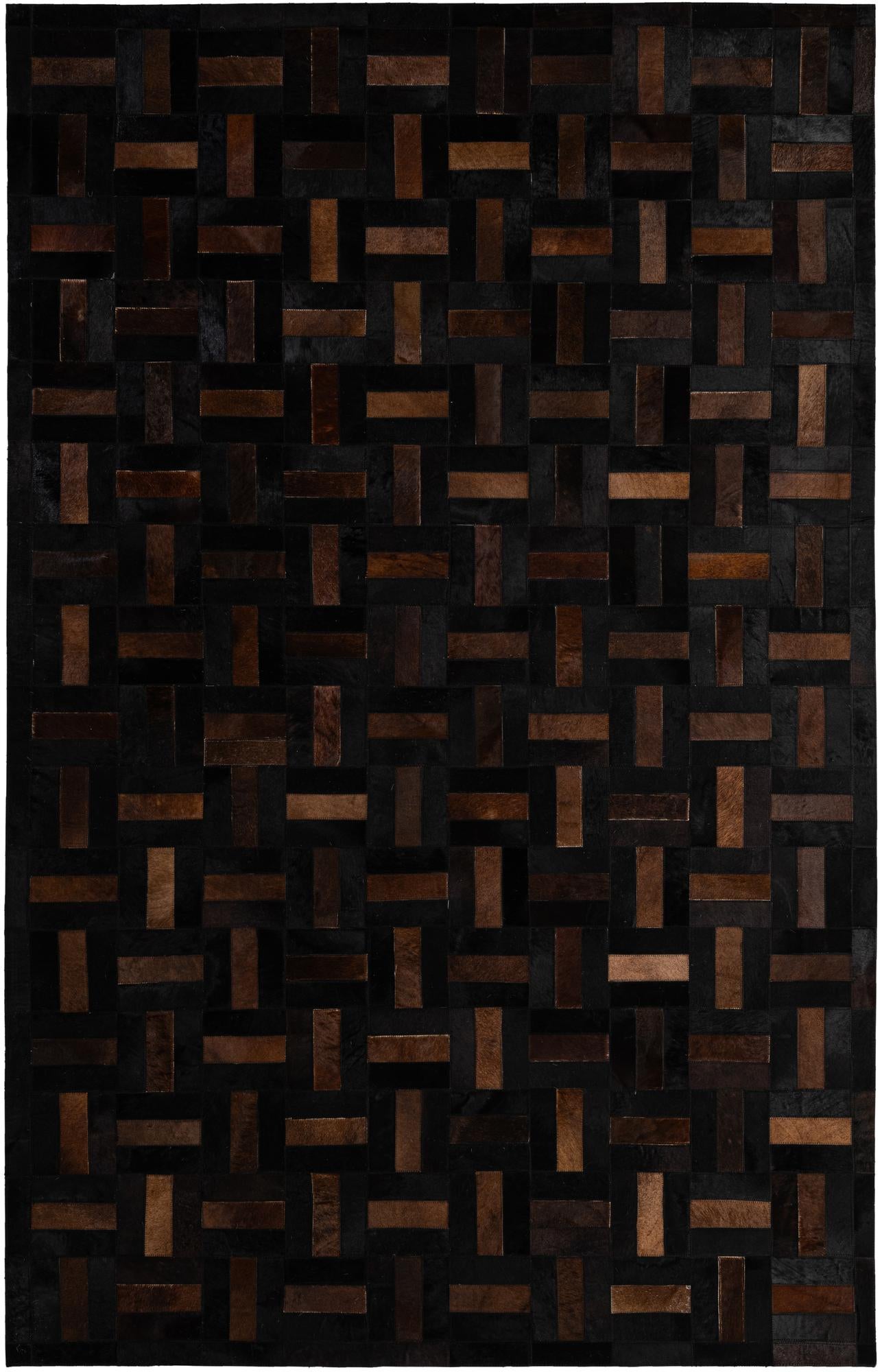 5' 3 x 8' 2 Cowhide - Patchwork Rug