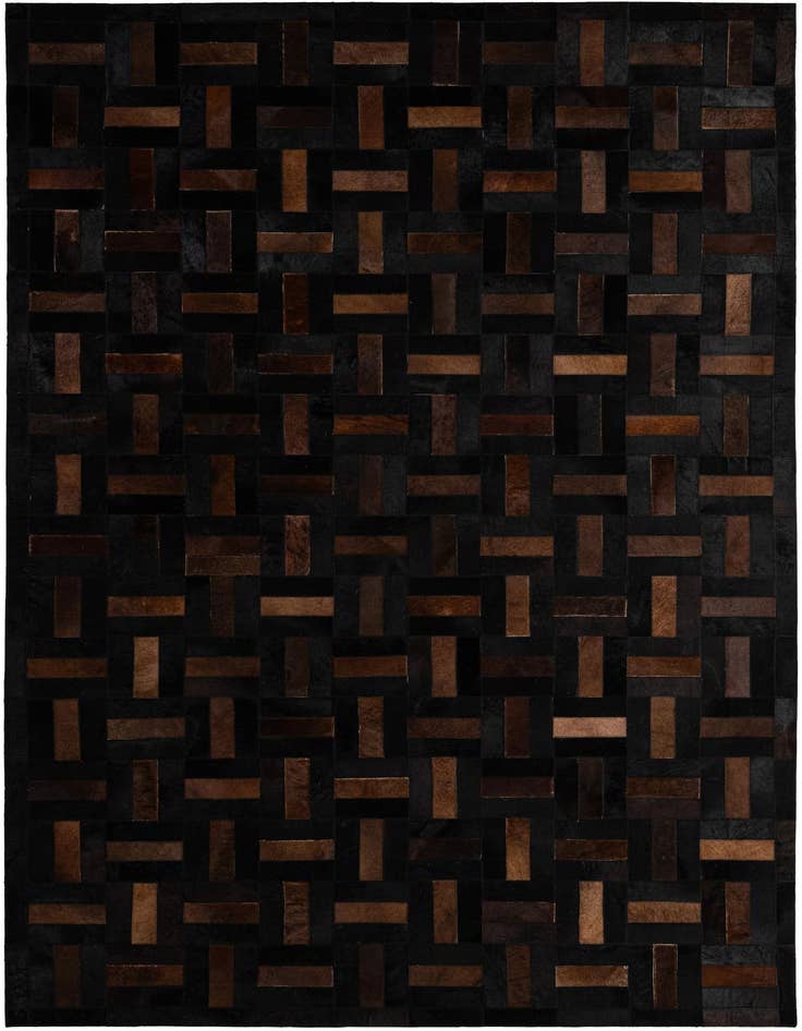 Detail image of 5' 3 x 8' 2 Cowhide - Patchwork Rug