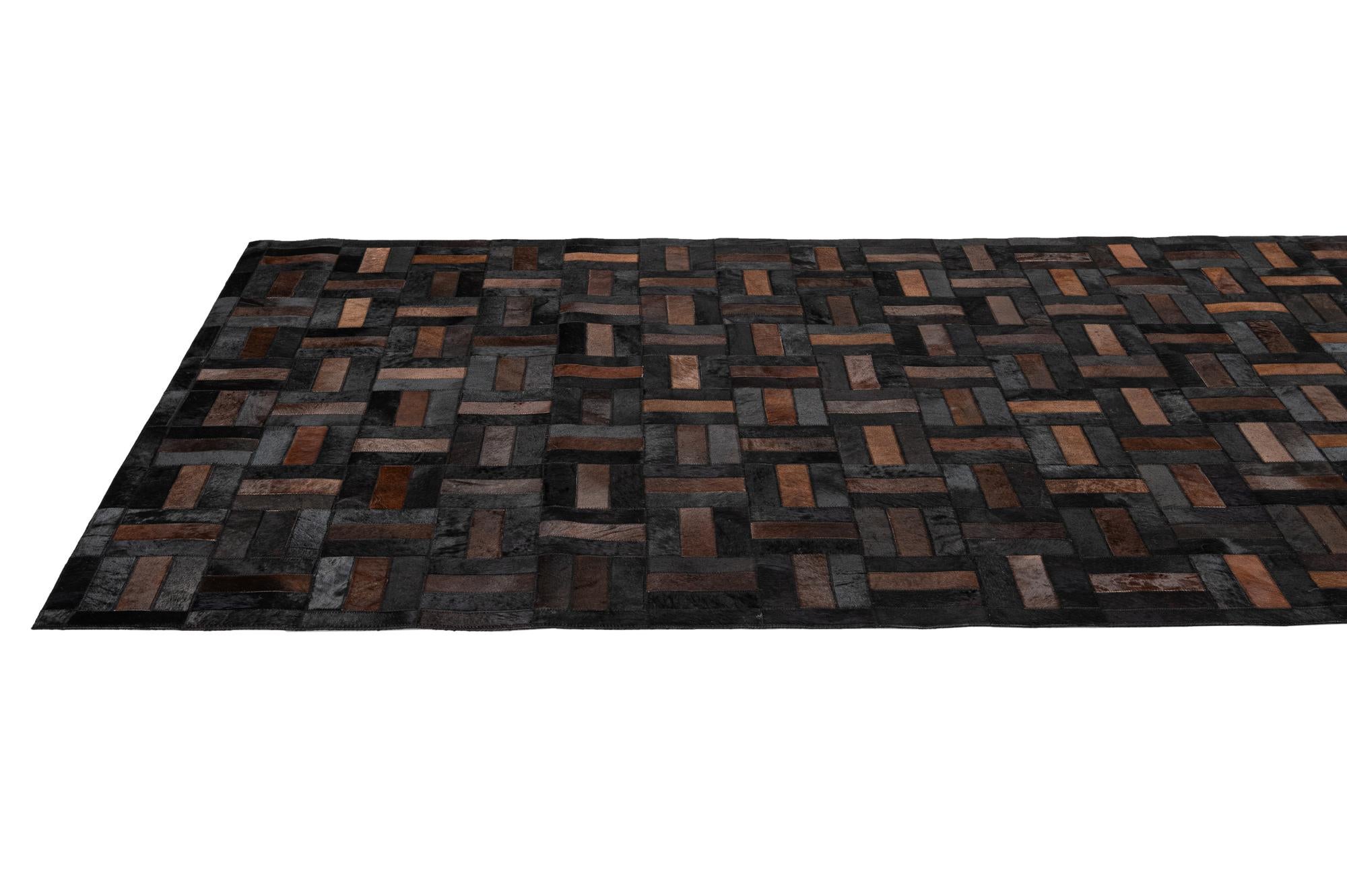 5' 3 x 8' 2 Cowhide - Patchwork Rug
