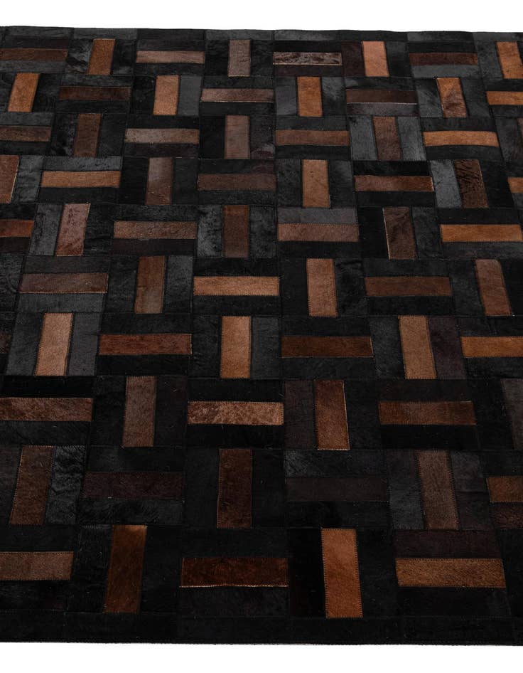 Detail image of 5' 3 x 8' 2 Cowhide - Patchwork Rug