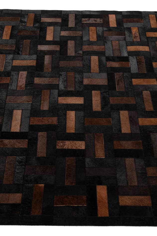 Detail image of 5' 3 x 8' 2 Cowhide - Patchwork Rug