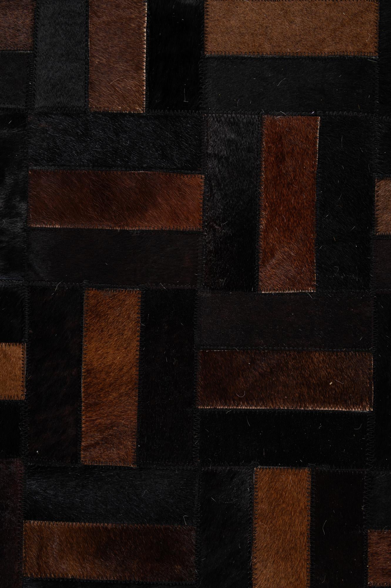 5' 3 x 8' 2 Cowhide - Patchwork Rug