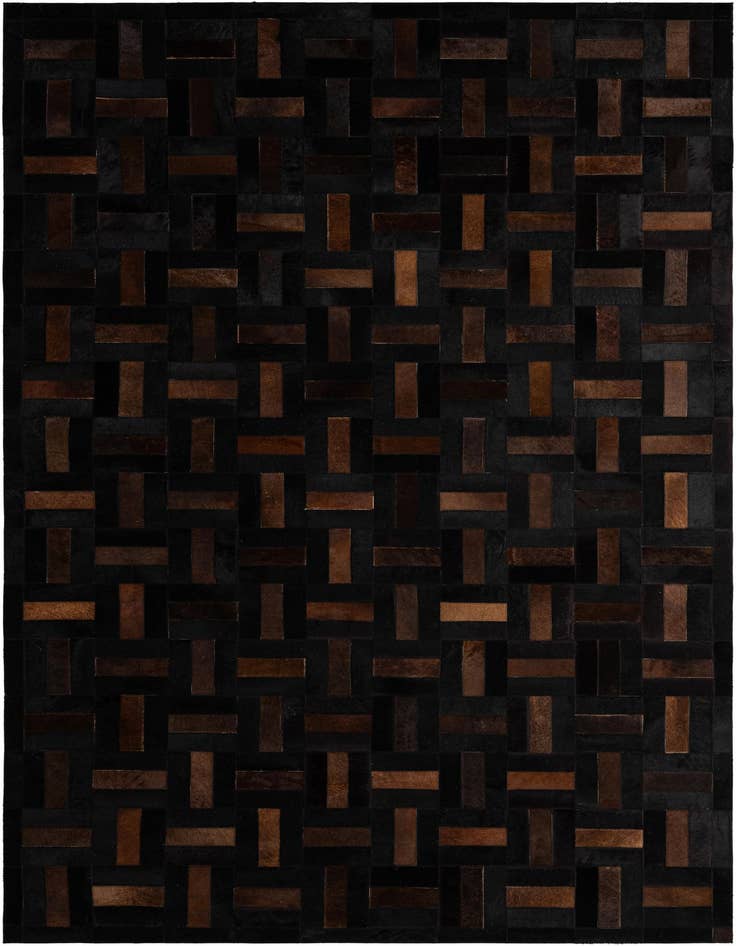 Detail image of 5' 3 x 8' Cowhide - Patchwork Rug