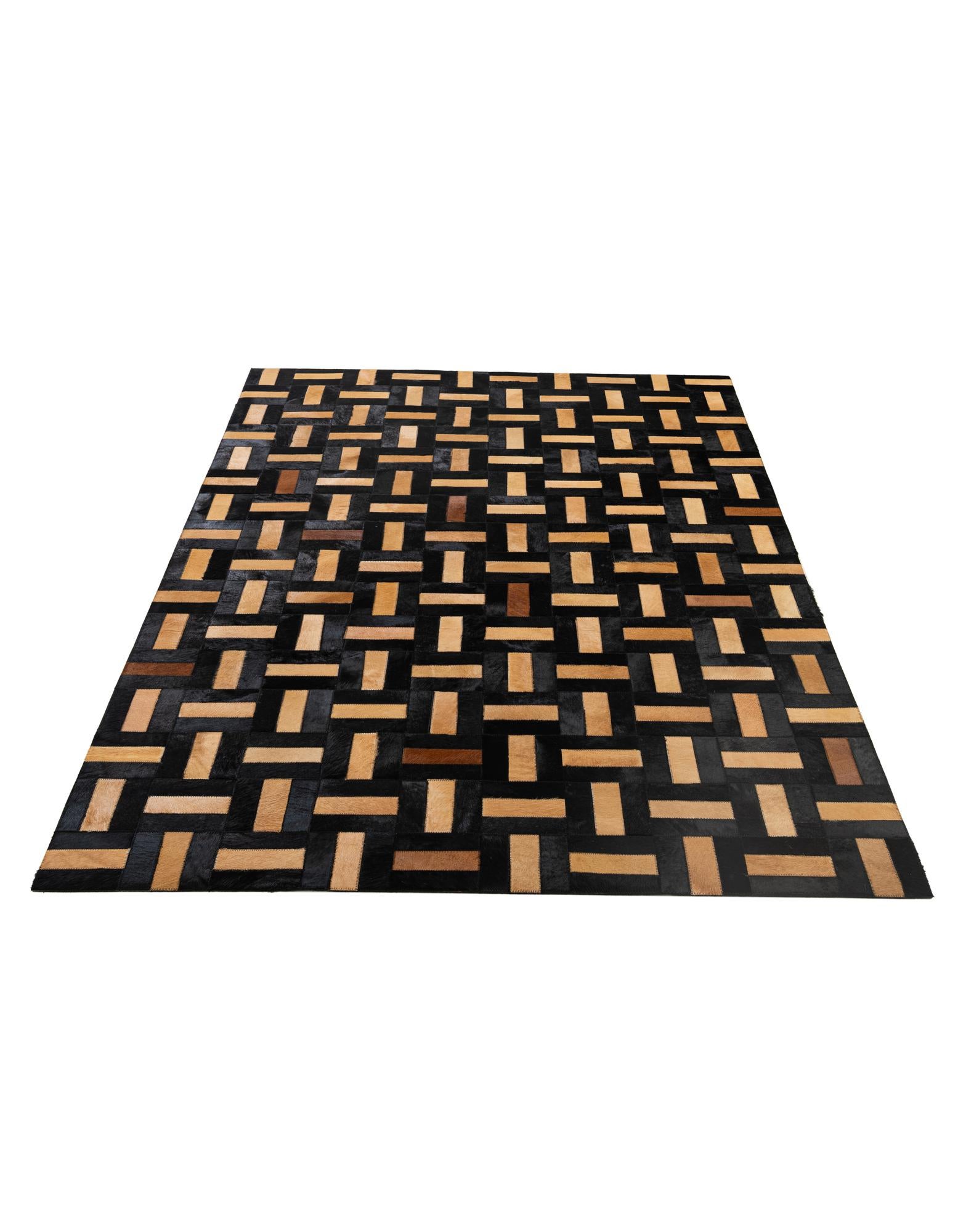 5' 1 x 8' Cowhide - Patchwork Rug