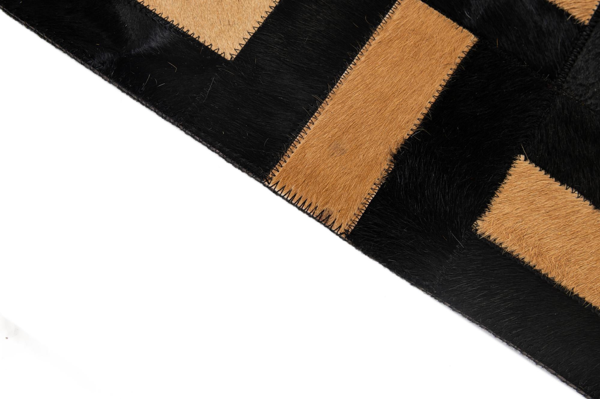 5' 1 x 8' Cowhide - Patchwork Rug