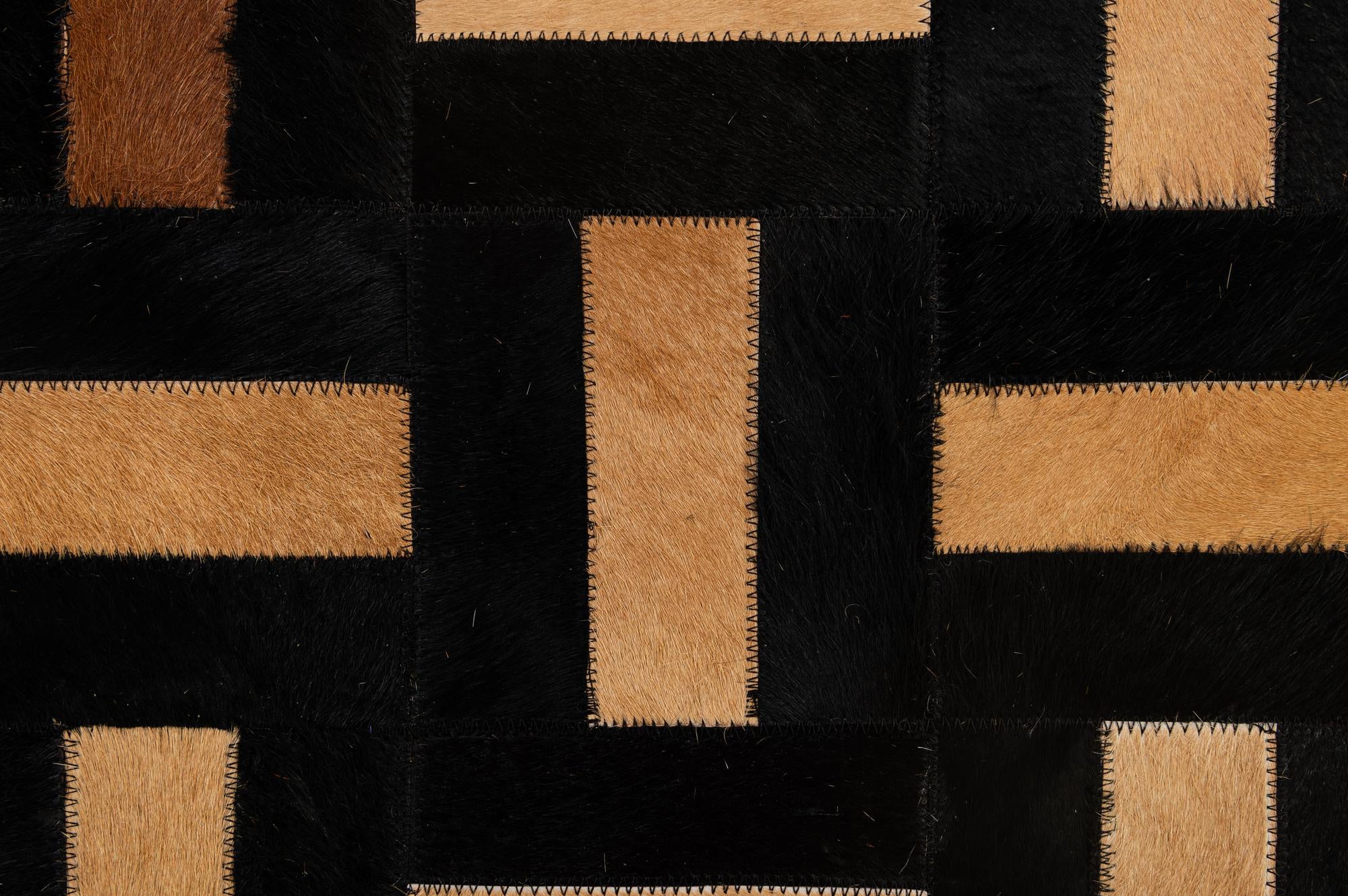 5' 1 x 8' Cowhide - Patchwork Rug