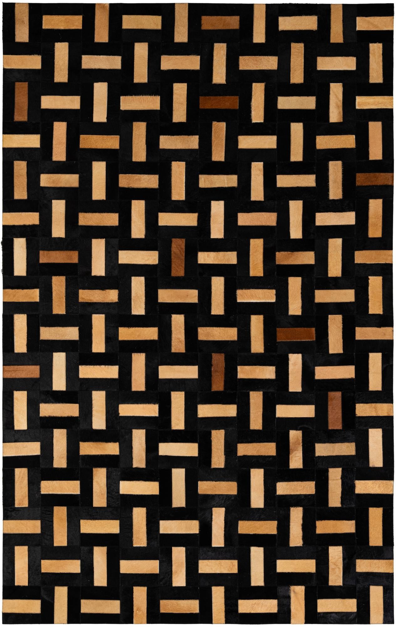 5' 1 x 8' Cowhide - Patchwork Rug