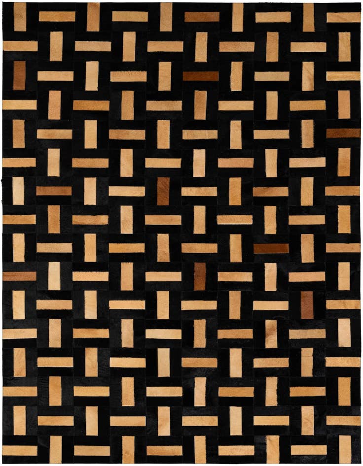 Detail image of 5' 1 x 8' Cowhide - Patchwork Rug