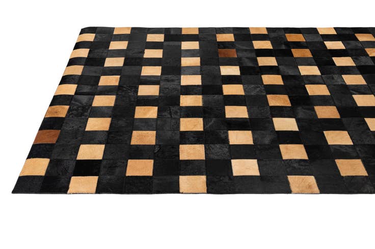 Detail image of 5' 1 x 7' 11 Cowhide - Patchwork Rug