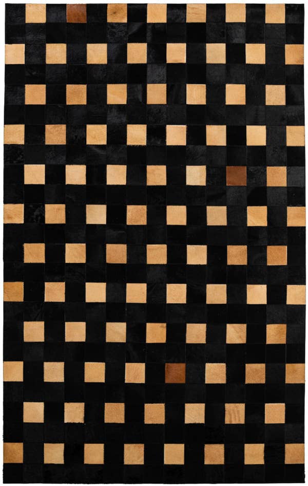 Detail image of 5' 1 x 7' 11 Cowhide - Patchwork Rug