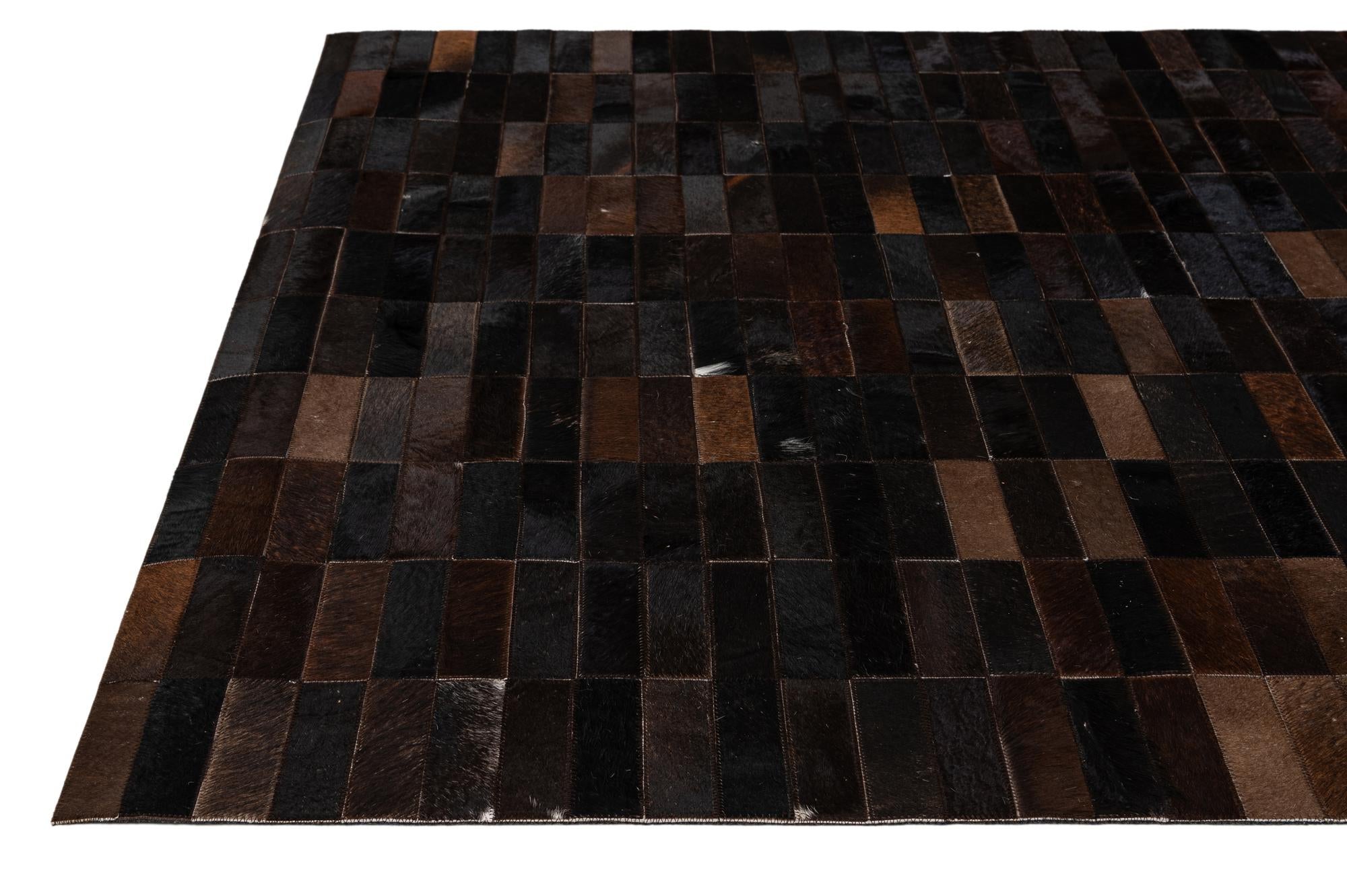 4' 11 x 8' Cowhide - Patchwork Rug