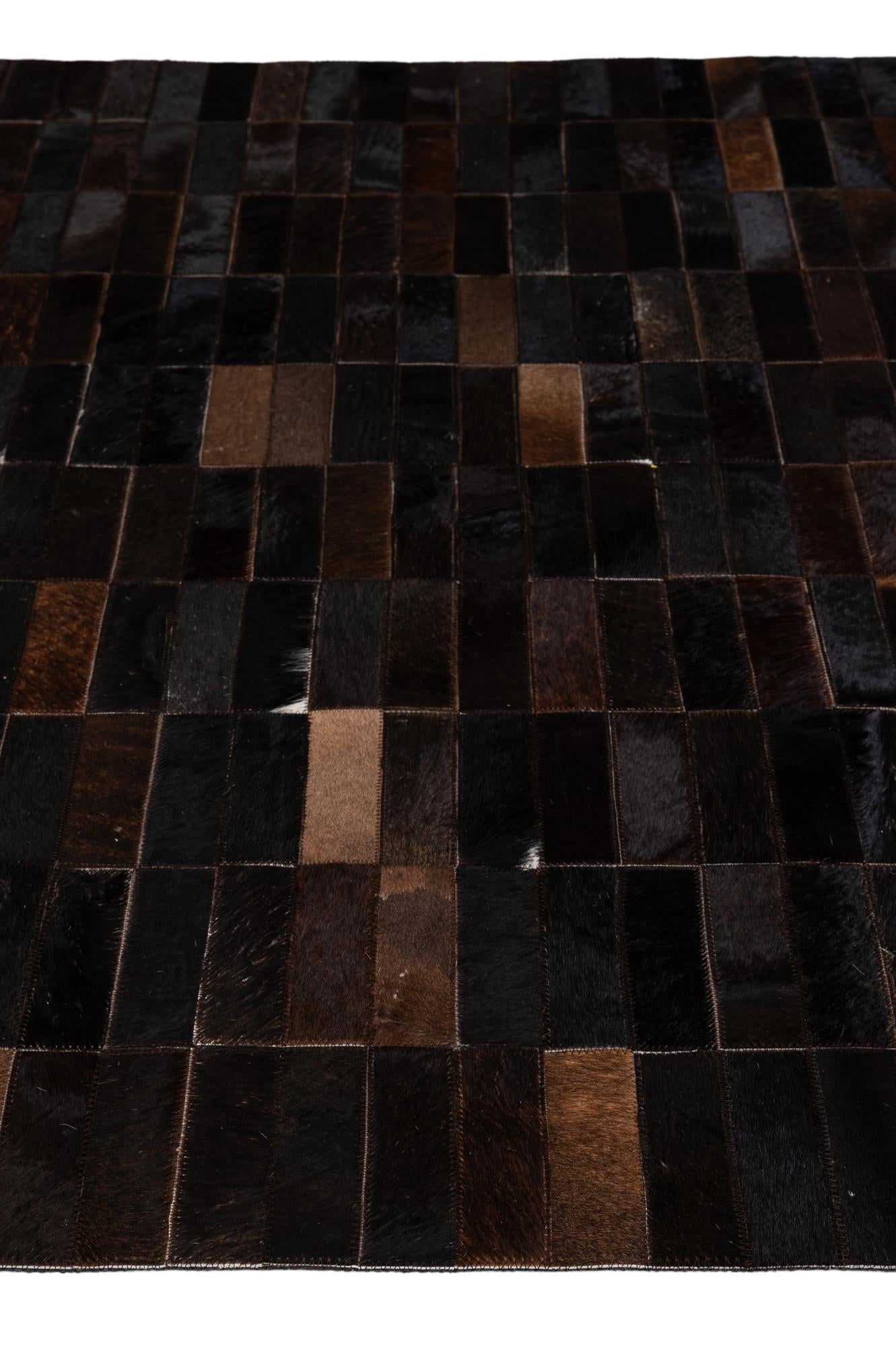 4' 11 x 8' Cowhide - Patchwork Rug