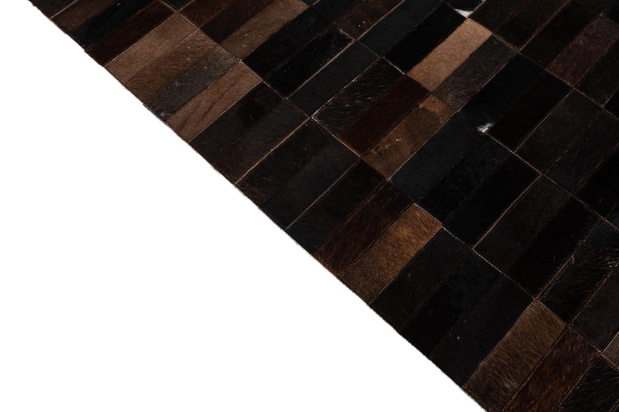 4' 11 x 8' Cowhide - Patchwork Rug
