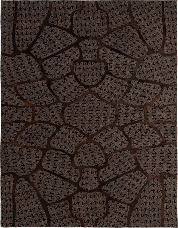 Detail image of 5' 1 x 7' 11 Cowhide - Patchwork Rug