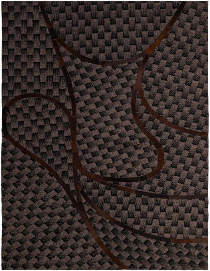 Detail image of 5' 1 x 7' 11 Cowhide - Patchwork Rug
