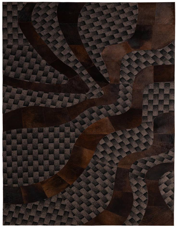 Detail image of 5' x 8' 1 Cowhide - Patchwork Rug