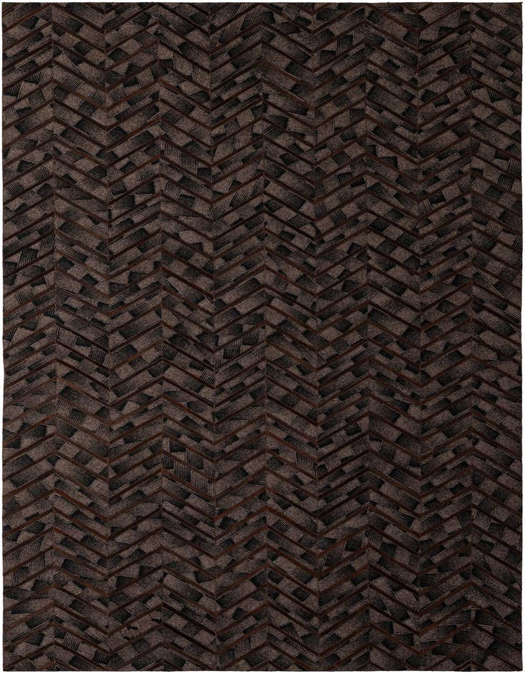 Detail image of 4' 11 x 7' 11 Cowhide - Patchwork Rug