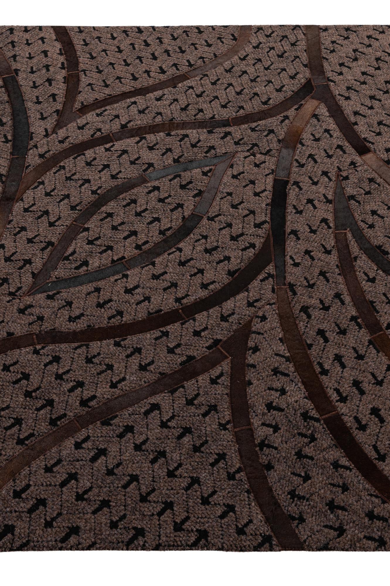 4' 11 x 8' 1 Cowhide - Patchwork Rug