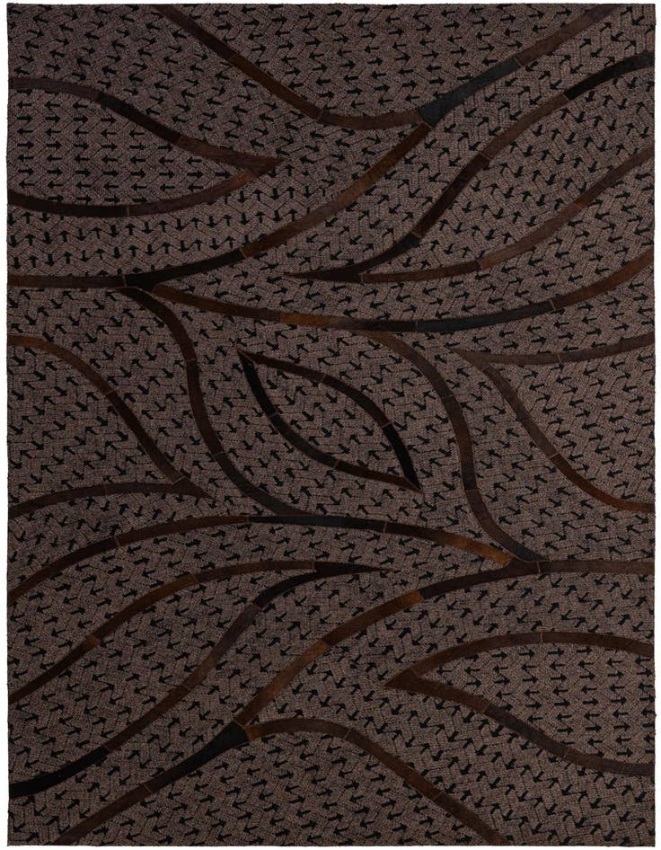 Detail image of 4' 11 x 8' 1 Cowhide - Patchwork Rug