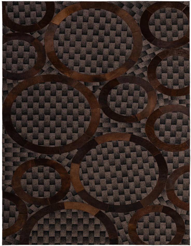 Detail image of 5' 1 x 7' 11 Cowhide - Patchwork Rug