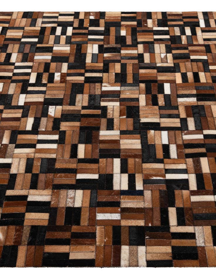 Detail image of 4' 11 x 7' 11 Cowhide - Patchwork Rug