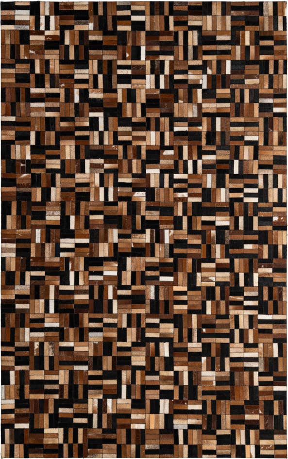 Detail image of 4' 11 x 7' 11 Cowhide - Patchwork Rug