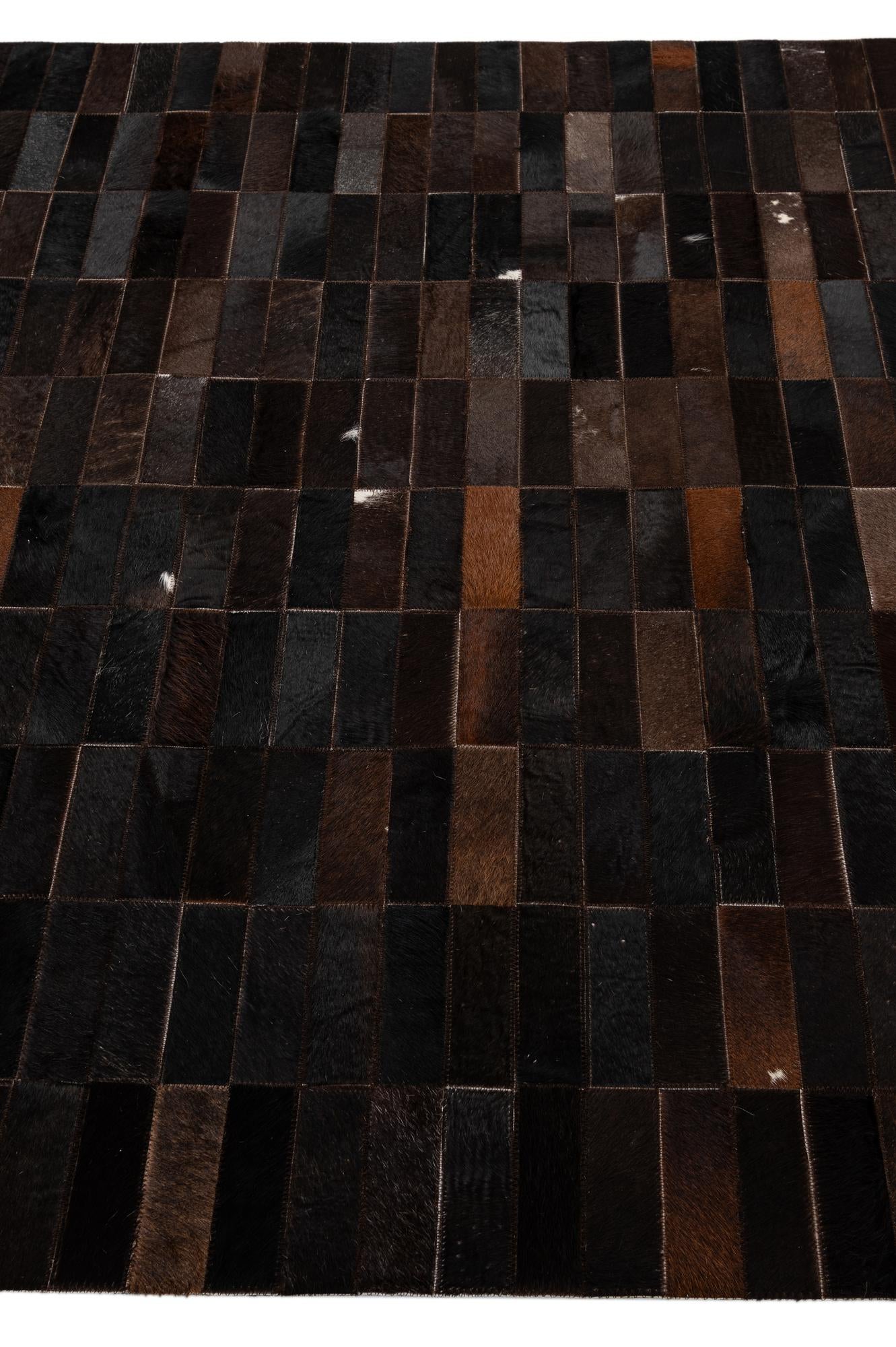 4' 11 x 8' Cowhide - Patchwork Rug